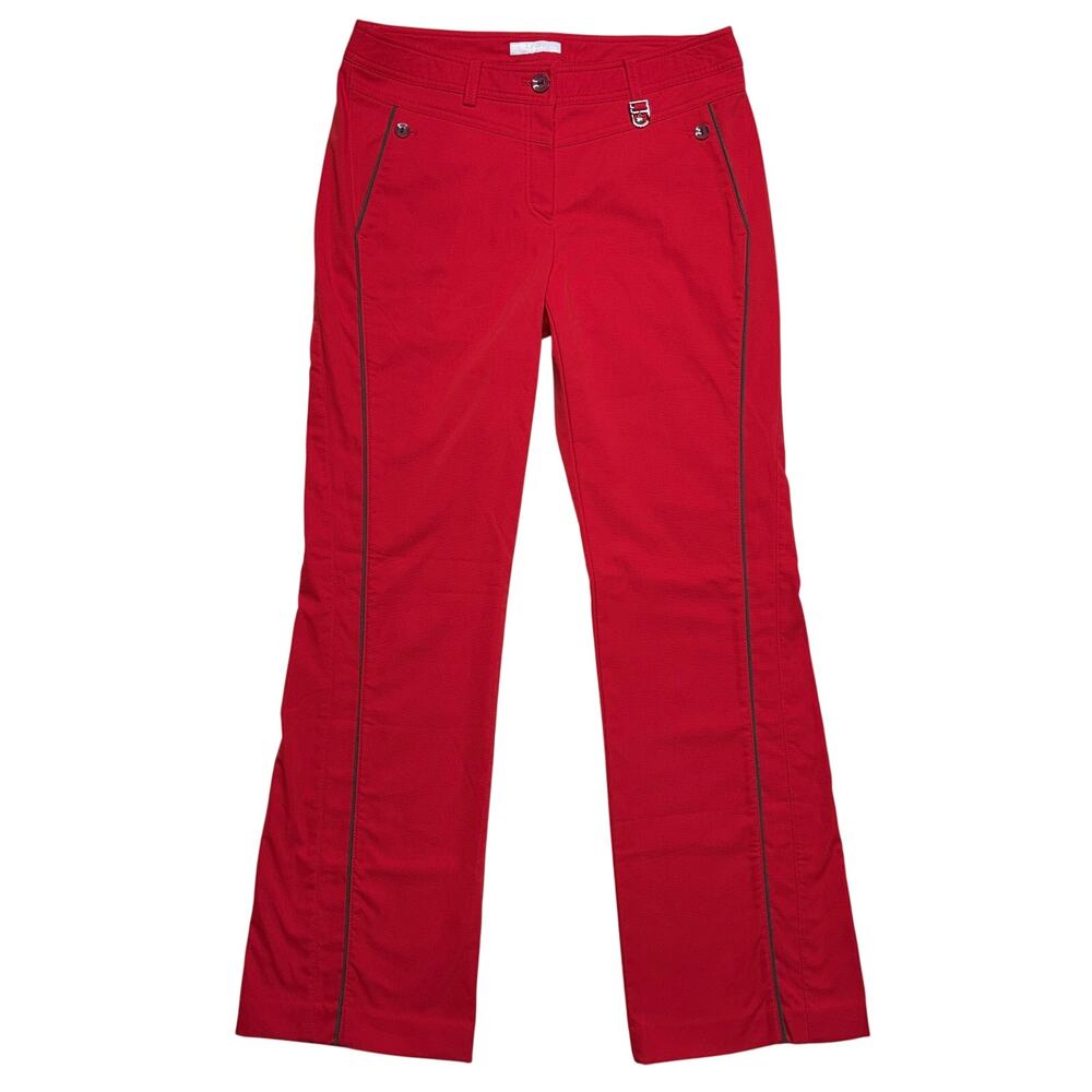 Lynx Golf Collection Pants Womens 30 Red With Black Piping Performance Athletic